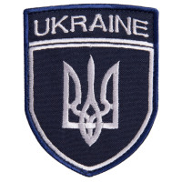 Шеврон на липучці Укрзалізниця УЗ Ukraine 7х9 см вишитий патч нашивка Українська залізниця