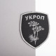 Шеврон на липучці Батальон Укроп 8х10 см сірий вишитий патч нашивка