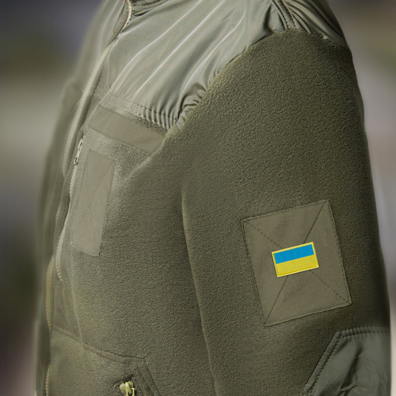 Набір шевронів 2 шт на липучці Прапор України  3,5х6 см вишитий патч нашивка