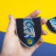 Шеврон нашивка на липучці Морська піхота 7х8 см синій вишитий патч нашивка