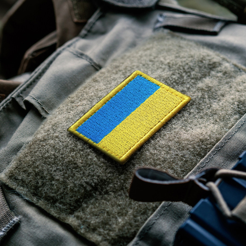 Набір шевронів 2 шт з липучкою Тризуб 7х9 см і Прапор України 5х3 см вишитий патч нашивка