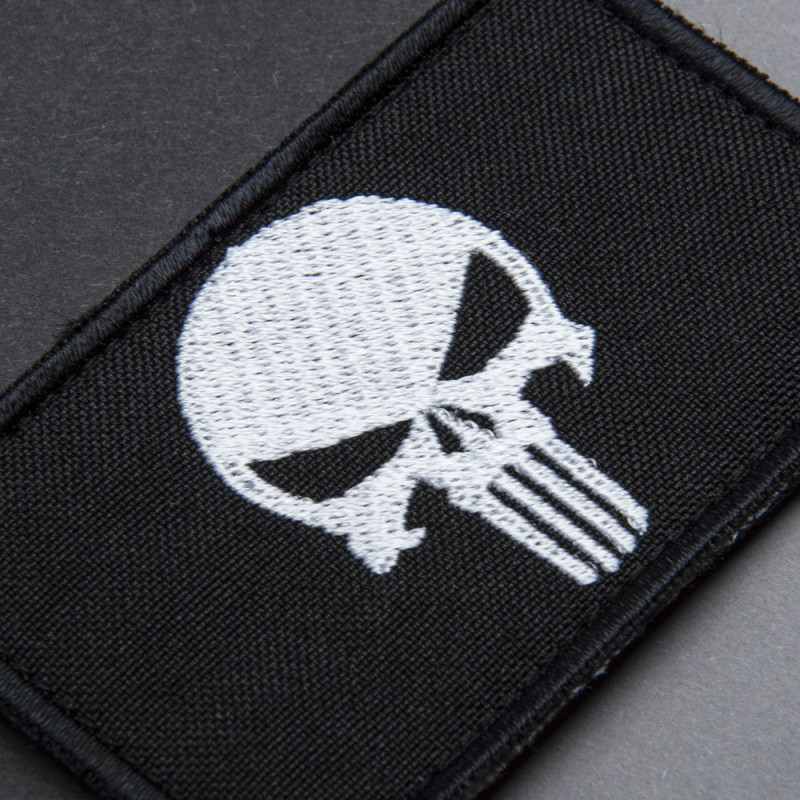 Набір шевронів 2 шт з липучкою PUNISHER Череп Карателя чорний 5х8 см вишитий патч нашивка Карателя