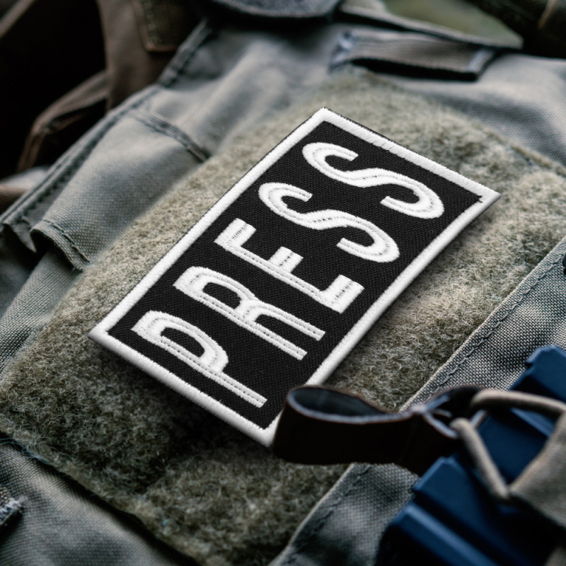 Набір шевронів 3 шт на липучці для журналістів Преса Press вишитий патч нашивка для працівників медіа та ЗМІ
