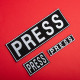 Набір шевронів 3 шт на липучці для журналістів Преса Press вишитий патч нашивка для працівників медіа та ЗМІ