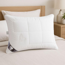 Подушка Air Dream Premium 50х70 см IDEIA два чохли з блискавкою бавовна перкаль антиалергенна біла