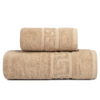 Рушник махровий банний Версаче бавовна 70х140 см 500 г/м2 беж