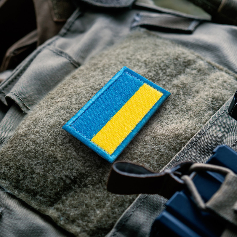 Набір шевронів 2 шт на липучці прапор України 3х5 см вишитий патч нашивка шеврон Україна