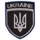 Шеврон нашивка на липучці Тризуб України Укрзалізниця UKRAINE 7х9 см вишитий патч нашивка
