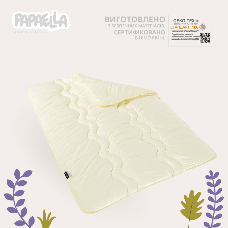 Набір дитячий в ліжечко Comfort PAPAELLA ковдра 100х135 см та подушка 40х60 см тепла ковдра антиалергенна