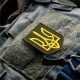 Набір шевронів 2 шт з липучкою Герб Тризуб України 6х8 см хакі вишитий патч нашивка