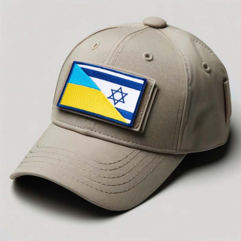 Набір шевронів 2 шт з липучкою Прапор Ізраїлю і України/Ізраїлю 5х8 см вишитий патч нашивка Ізраїль та Україна