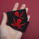 Набір шевронів 2 шт з липучкою Пірат Jolly Roger Веселий Роджер 5х8 см вишитий патч нашивка шеврон