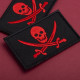Набір шевронів 2 шт з липучкою Пірат Jolly Roger Веселий Роджер 5х8 см вишитий патч нашивка шеврон