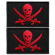 Набір шевронів 2 шт з липучкою Пірат Jolly Roger Веселий Роджер 5х8 см вишитий патч нашивка шеврон