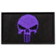 Набір шевронів 2 шт з липучкою PUNISHER Череп Карателя фіолетовий 5х8 см вишитий патч нашивка шеврон Каратель