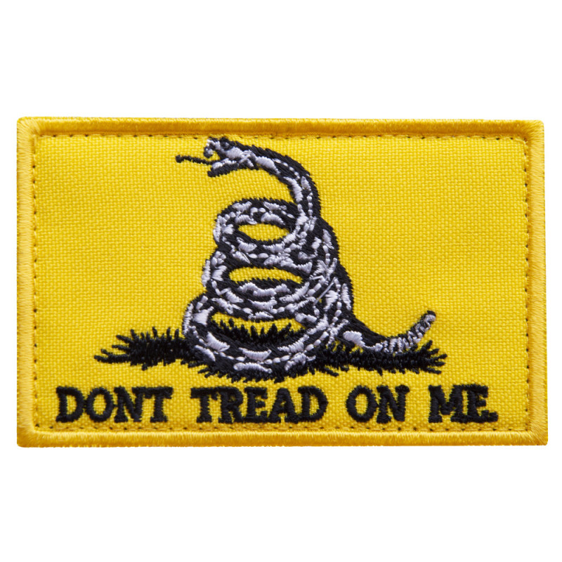 Набір шевронів 2 шт з липучкою Змія Don't Tread On Me 5х8 см вишитий патч нашивка шеврон