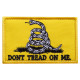 Набір шевронів 2 шт з липучкою Змія Don't Tread On Me 5х8 см вишитий патч нашивка шеврон