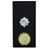 Шеврон на липучці погон звання ДСНС Генерал Майор 5х10 см вишитий патч нашивка