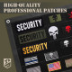Набір шевронів 2 шт з липучкою Security Охорона 9х25 і 4,5х12,5 см вишитий патч нашивка шеврон