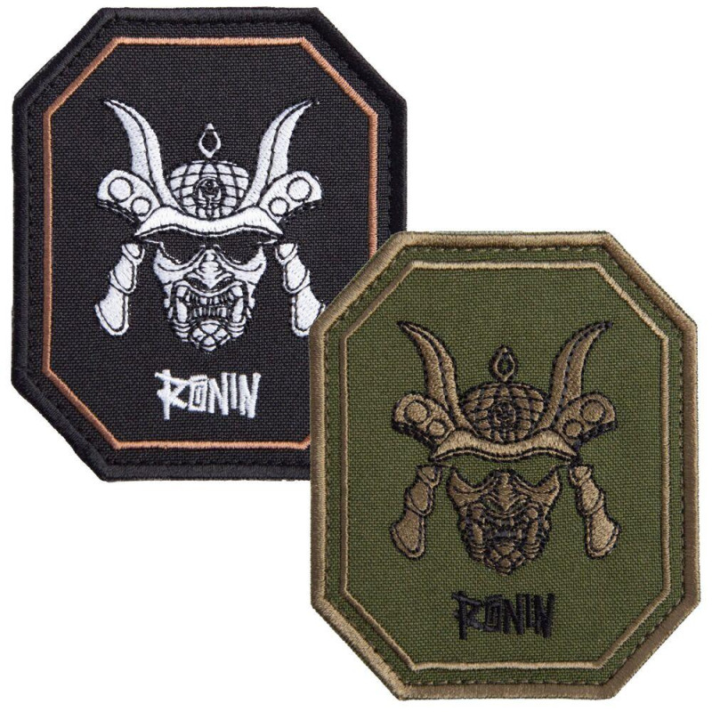 Набір шевронів 2 шт на липучці Самурай Ronin Ронін 8,5х7,5 см вишитий патч нашивка шеврон