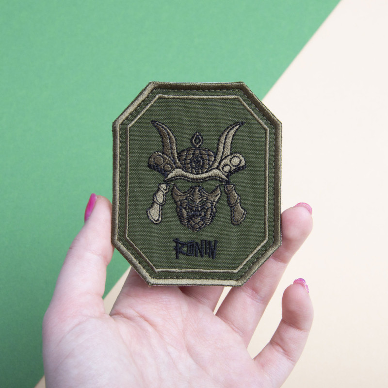 Набір шевронів 2 шт на липучці Самурай Ronin Ронін 8,5х7,5 см вишитий патч нашивка шеврон