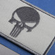 Набір шевронів 2 шт з липучкою Череп Карателя Punisher сірий 5х8 см вишитий патч нашивка шеврон