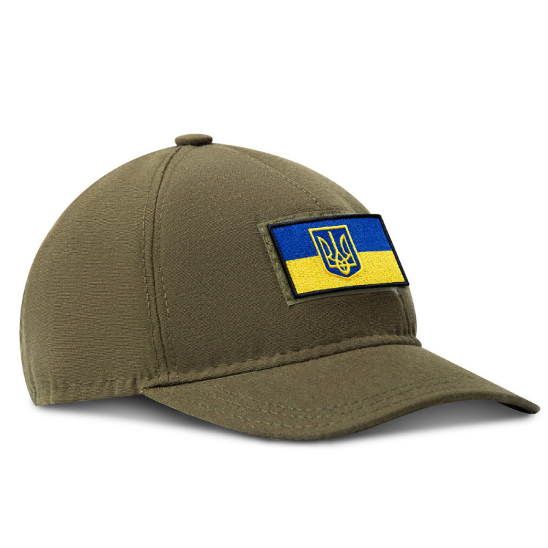 Набір шевронів 2 шт з липучкою Прапор України з гербом 5х8 см вишитий патч нашивка шеврон Україна