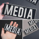 Набір шевронів 2 шт для журналістів Преса MEDIA вишитий патч нашивка для працівників медіа та ЗМІ