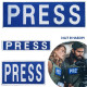 Набір шевронів 3 шт на липучці для журналістів Преса Press вишитий патч нашивка для працівників медіа та ЗМІ