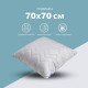 Подушка для сну 70х70 см NORDIC COMFORT+ IDEIA чохол стьобаний з блискавкою антиалергенна сіра