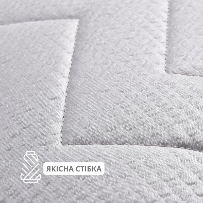 Подушка для сну 70х70 см NORDIC COMFORT+ IDEIA чохол стьобаний з блискавкою антиалергенна сіра