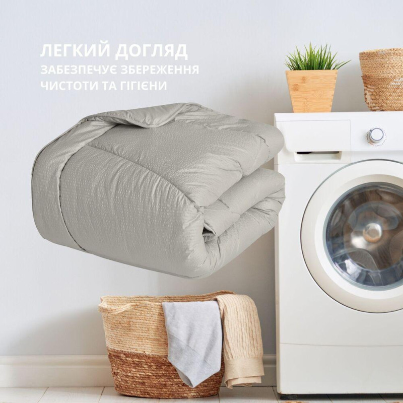 Ковдра літня 140х210 см NORDIC IDEIA антиалергенна для літа полегшена сіра