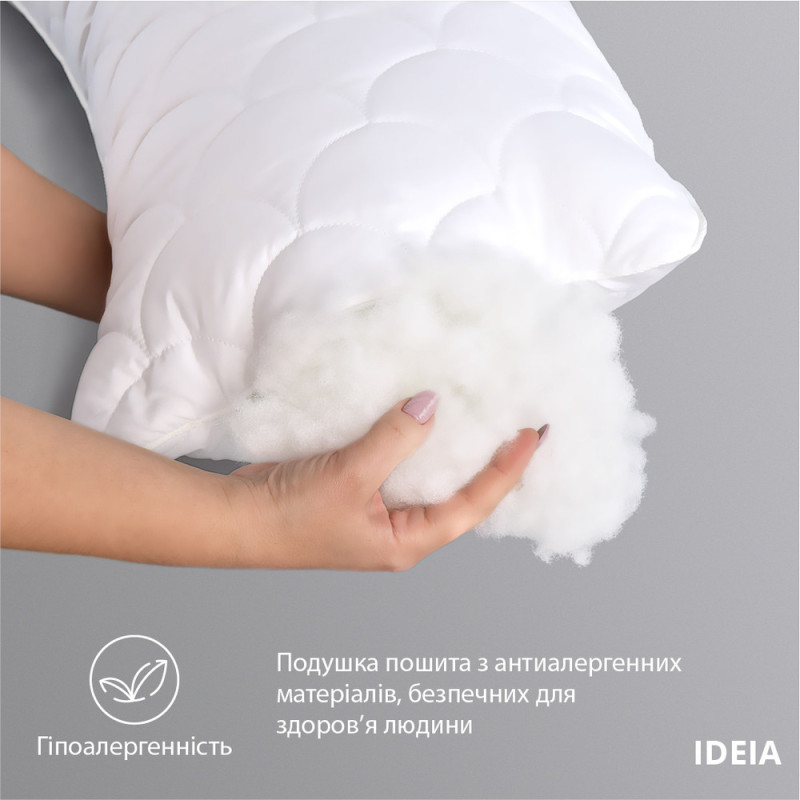 Подушка ортопедична 40х130 см з наволочкою для сну та відпочинку S-Form IDEIA антиалергенна з блискавкою