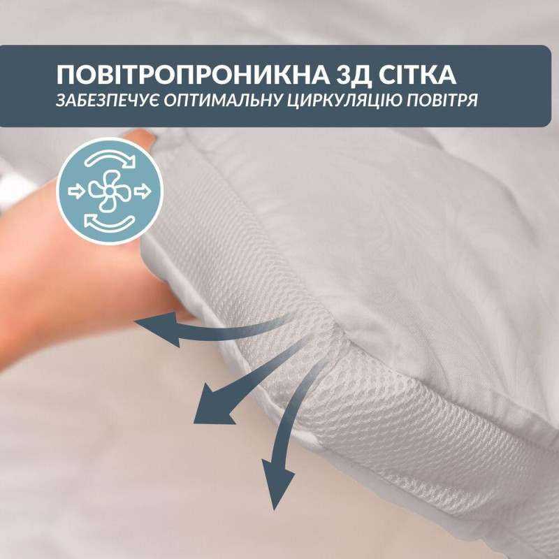 Наматрацник захисний 160x200 см IDEIA з гумками по кутах антиалергенний супер щільний сірий