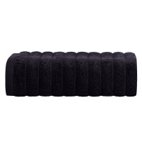 Рушник махровий лазневий 70х130 Хвиля щільність 450 г/м2 бавовна чорний