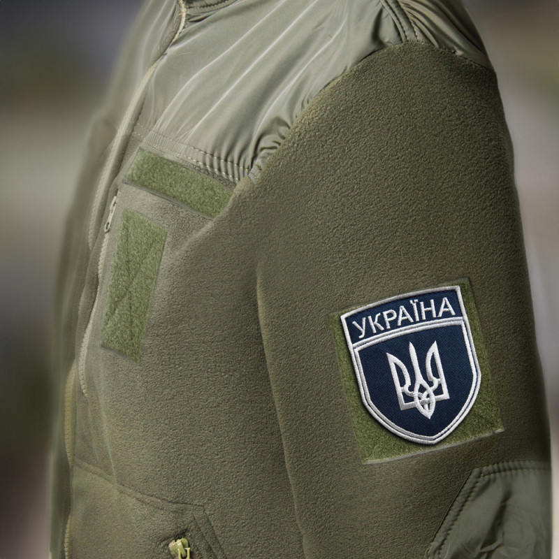 Набір шевронів 2 шт на липучці УЗ Укрзалізниця и Лого вишитий патч нашивка шеврон Українська залізниця