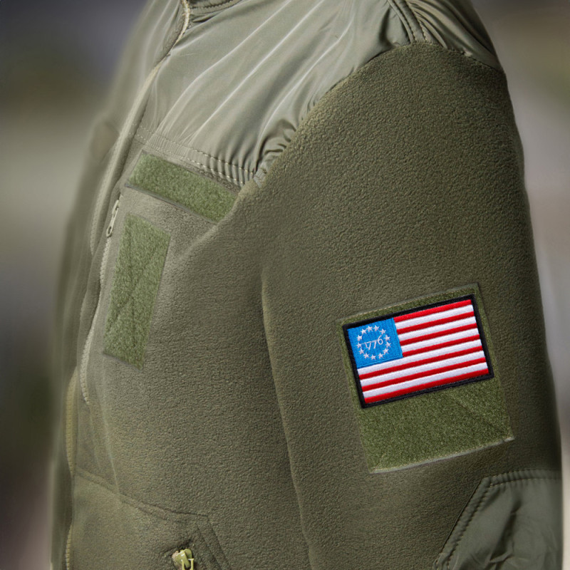 Набір шевронів 2 шт з липучкою Прапор Betsy Ross 1776 США Америка 5х8 см вишитий патч нашивка шеврон Америки