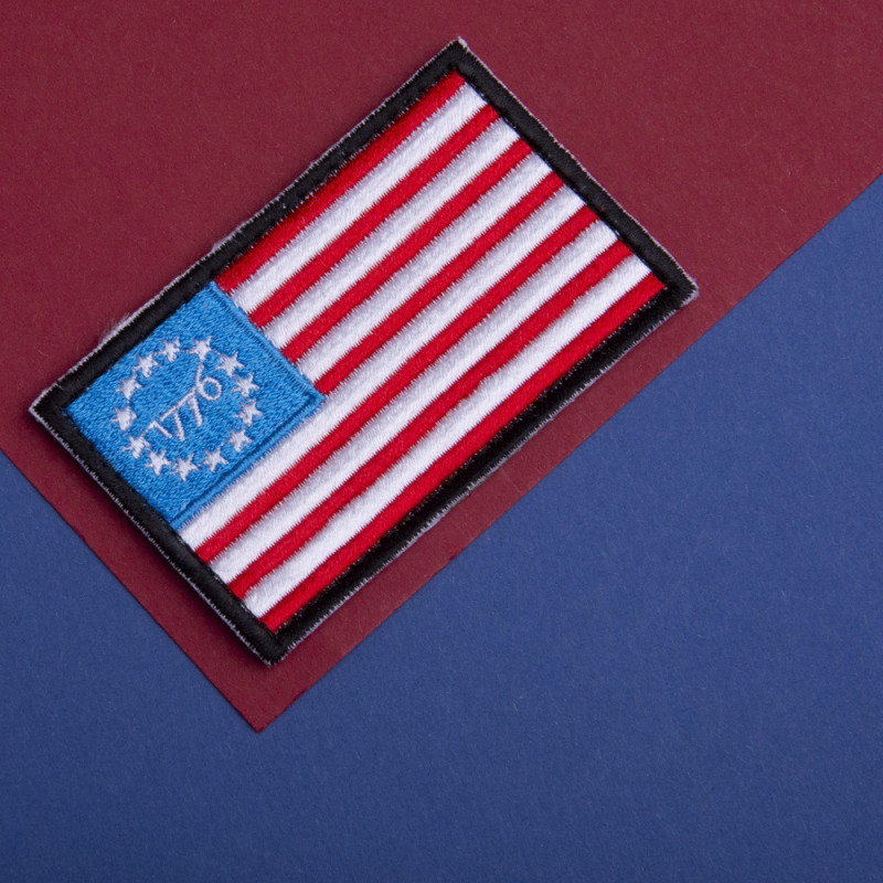 Набір шевронів 2 шт з липучкою Прапор Betsy Ross 1776 США Америка 5х8 см вишитий патч нашивка шеврон Америки