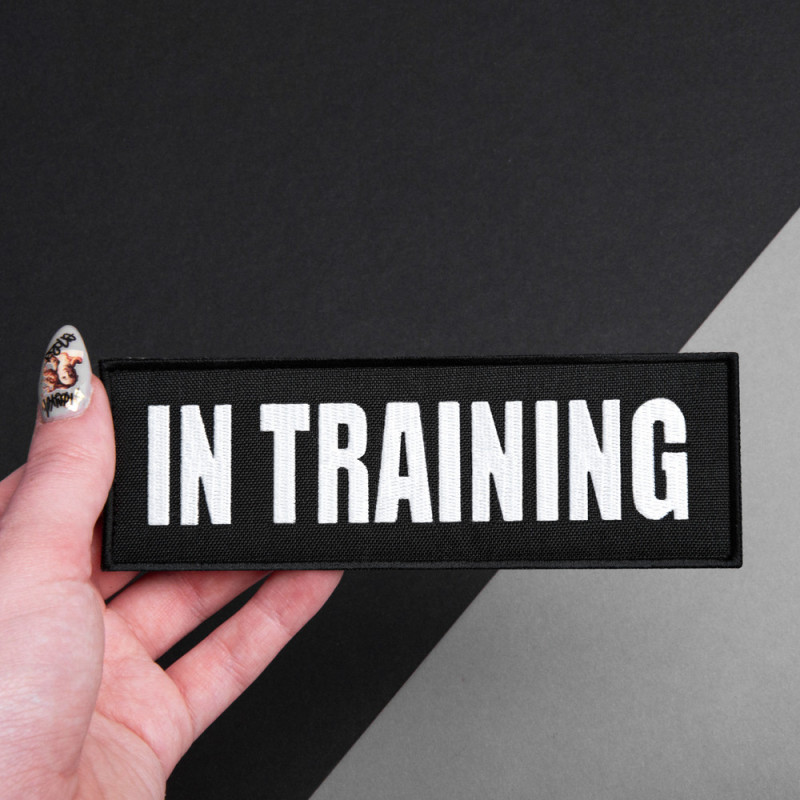 Набір шевронів 4 шт з липучкою In Training для службових собак, кінологів, кінологічна служба, нашивка шеврон патч