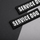 Набір шевронів 4 шт з липучкою Service Dog для службових собак, кінологів, кінологічна служба, нашивка патч шеврон