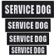 Набір шевронів 4 шт з липучкою Service Dog для службових собак, кінологів, кінологічна служба, нашивка патч шеврон