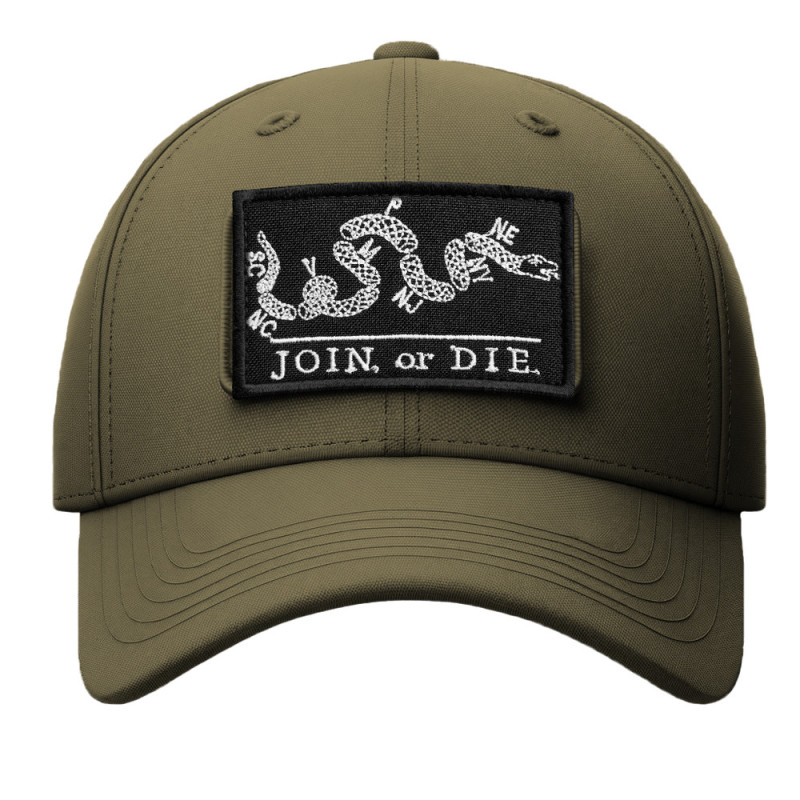 Набір шевронів 2 шт. з липучкою JOIN or DIE чорний 5х8 см, Приєднуйся або умрі, вишитий патч символ єдності