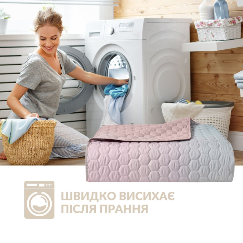 Покривало на ліжко Silhouette 240x260 IDEIA двостороннє міцне стібка тканини антиалергенне волоконо