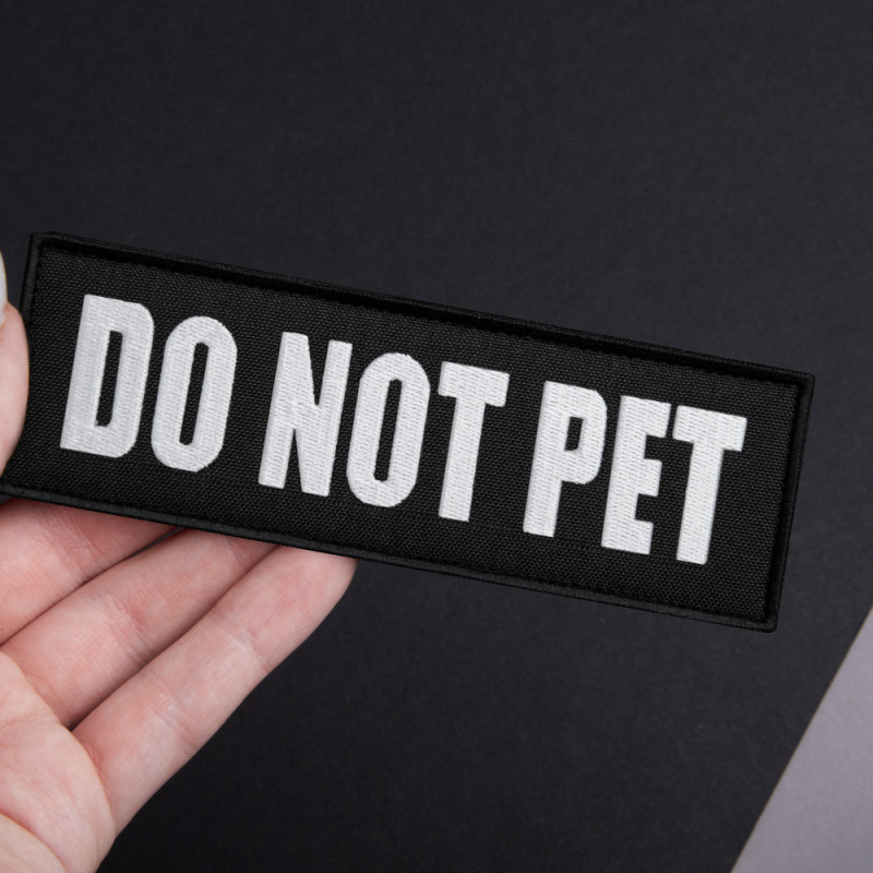 Набір шевронів 4 шт. з липучкою Do Not Pet, для службових собак, кінологів, кінологічна служба, нашивка