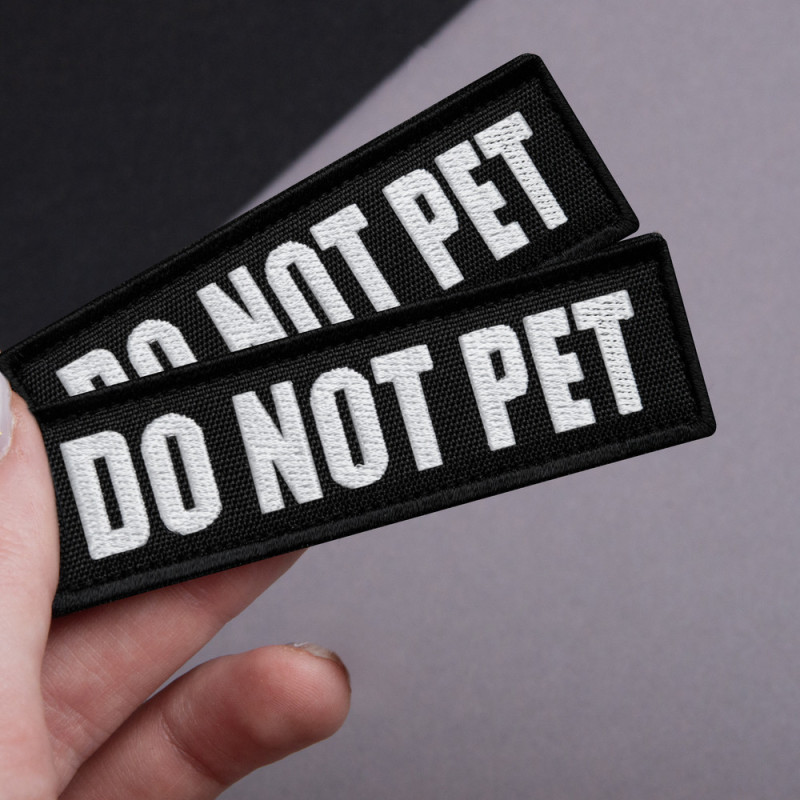 Набір шевронів 4 шт. з липучкою Do Not Pet, для службових собак, кінологів, кінологічна служба, нашивка