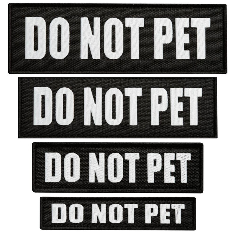 Набір шевронів 4 шт. з липучкою Do Not Pet, для службових собак, кінологів, кінологічна служба, нашивка