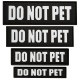 Набір шевронів 4 шт. з липучкою Do Not Pet, для службових собак, кінологів, кінологічна служба, нашивка