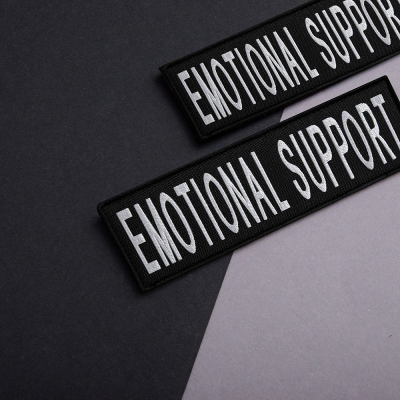 Набір шевронів 4 шт. із липучкою Emotional Support, для службових собак, кінологів, кінологічна служба,