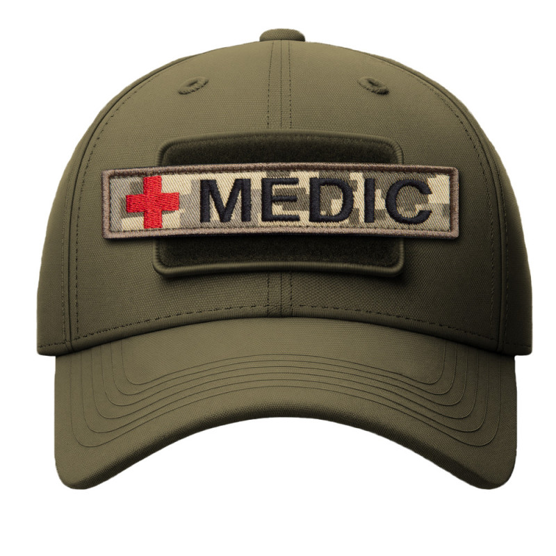 Набір шевронів 2 шт. на липучці, планка MEDIC, Медик, шеврон медика, для медиків, піксель 2,5х12 см