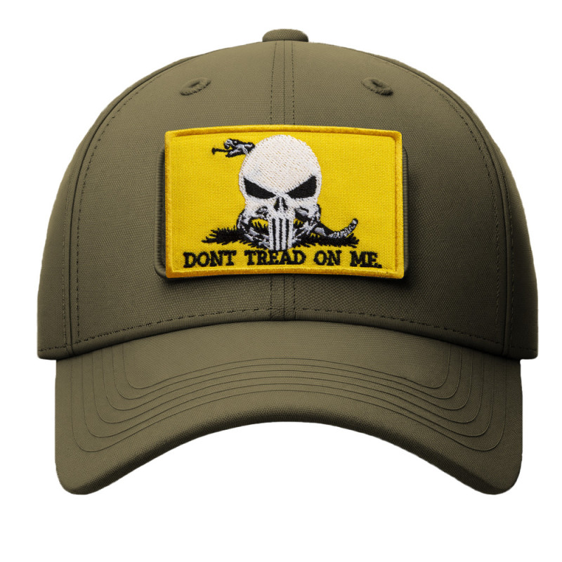 Набір шевронів 2 шт. з липучкою Змія Череп карателей, Don't Tread On Me, Punisher, жовтий вишитий патч шеврон